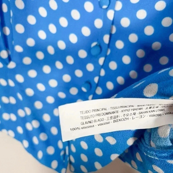 🌟✨2 for $30✨🌟 ZARA  | POLKA DOT BLUE CROP TOP - Picture 11 of 16